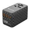 Verbatim UTA-06 100W GaN III Universalus kelioninis adapteris su 2 x USB-C PD & QC 4+ ir 2 x USB-A QC 3.0 prievadais