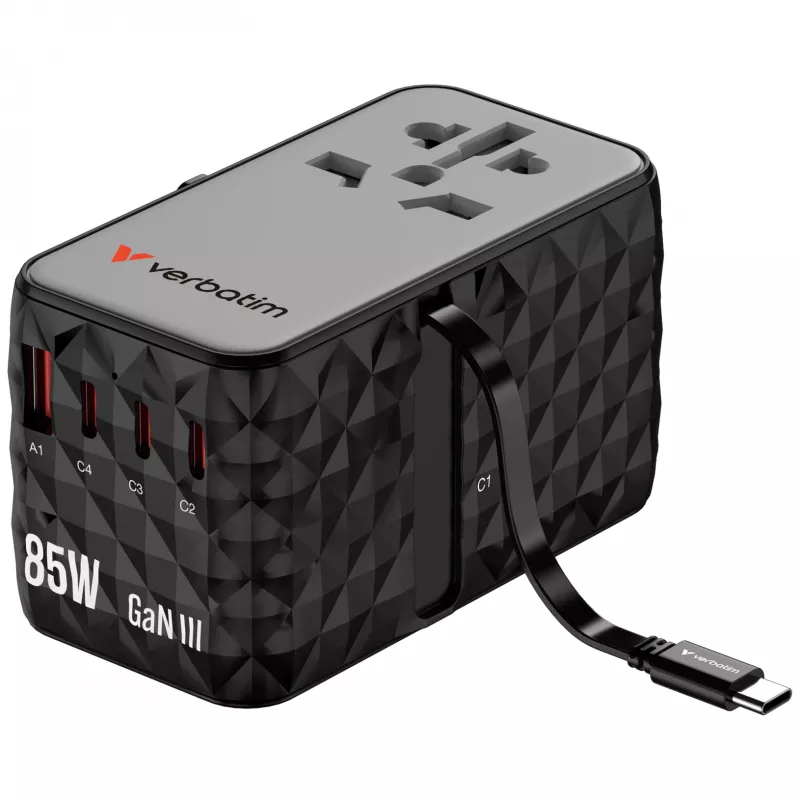 Verbatim Charge 'n' Travel Diamond 85W ištraukiamas laidas CNT-02
