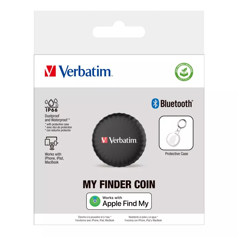Verbatim My Finder Coin Bluetooth sekiklis, IP66, juodas
