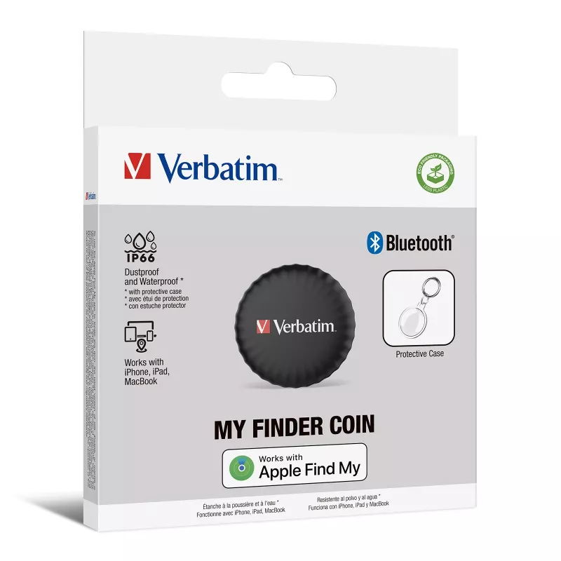 Verbatim My Finder Coin Bluetooth sekiklis, IP66, juodas