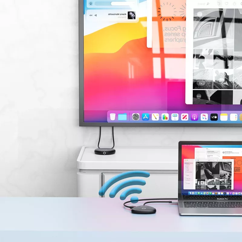 Verbatim Share My Screen USB-C belaidis ekrano adapteris 4K su stoteliu WDA-02