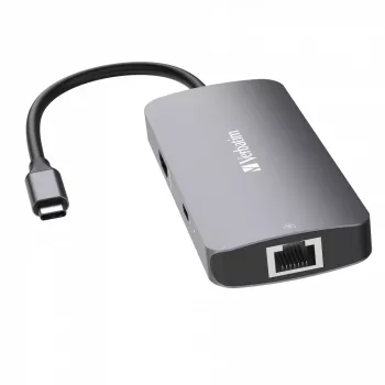 Verbatim CMH-05 USB-C 5 prievadų daugiafunkcis stotelės adapteris, 5000 Mbit/s, sidabrinis
