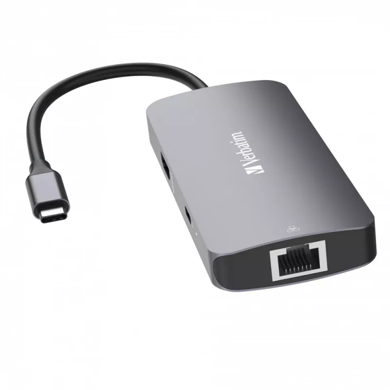 Verbatim CMH-05 USB-C 5 prievadų daugiafunkcis stotelės adapteris, 5000 Mbit/s, sidabrinis