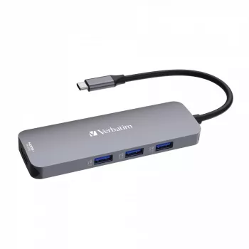 Verbatim CMH-08 USB Type-C 8 prievadų multiport centras 5000 Mbit/s sidabrinis