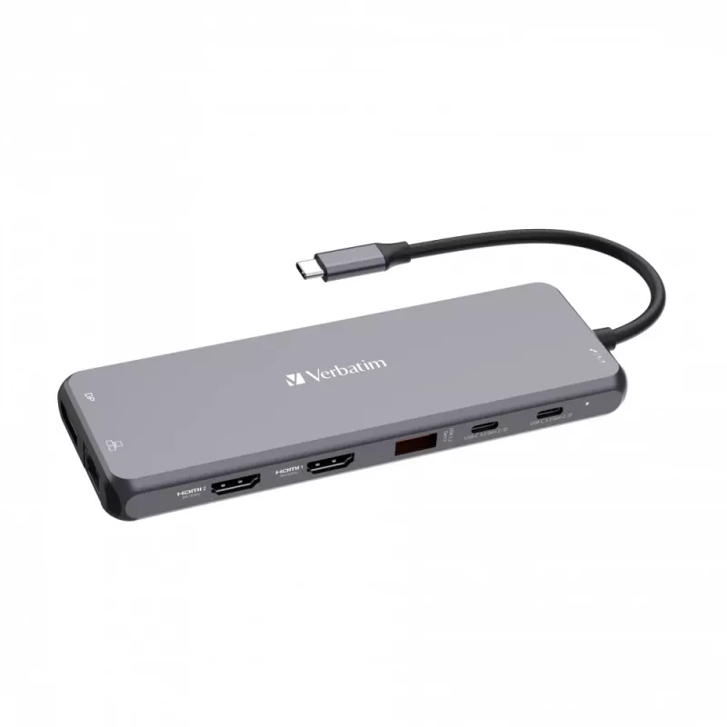 Verbatim CMH-13 USB Type-C Hub 13 prievadų, sidabrinis, 10 Gbit/s