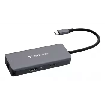 Verbatim USB-C Essentials Multiport Hub 6 prievadų: RJ45, HDMI, USB-C PD, 3 x USB-A 3.2 Gen 1