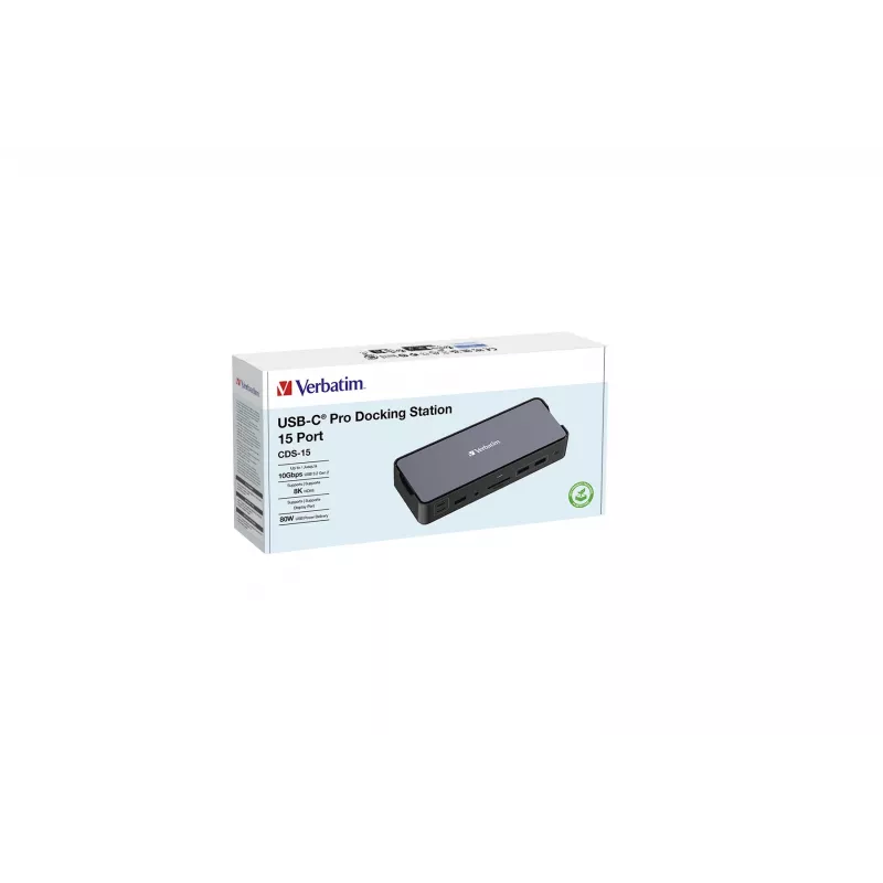 Verbatim CDS-15 Prizė su USB 3.2 Gen 1 (3.1 Gen 1) Type-C, juoda, pilka