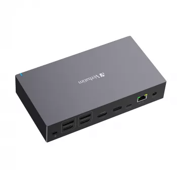Verbatim CDS-17 Laidinė USB 3.2 Gen 1 (3.1 Gen 1) Type-C stotelė, juoda/pilka