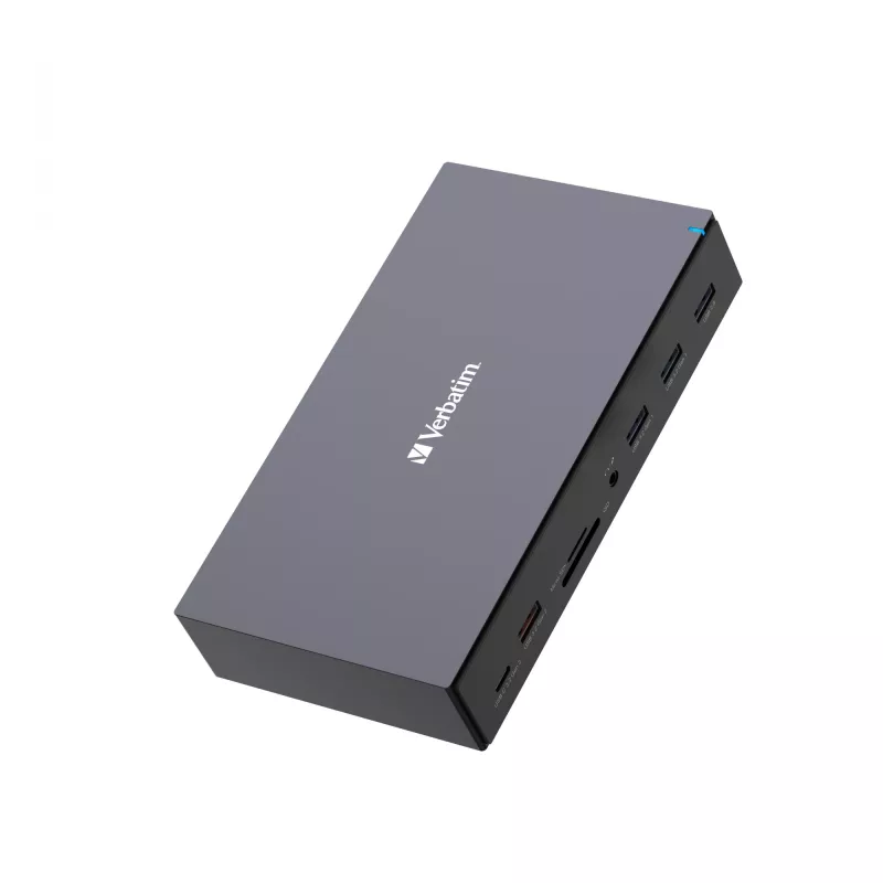 Verbatim CDS-17 Laidinė USB 3.2 Gen 1 (3.1 Gen 1) Type-C stotelė, juoda/pilka
