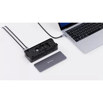 Verbatim CDS-15S USB 3.2 Gen 1 (3.1 Gen 1) Type-C laidinis dokas juodas, pilkas