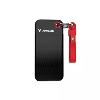 Verbatim Pocket SSD USB 3.2 Gen 2 1TB Juoda/Raudona
