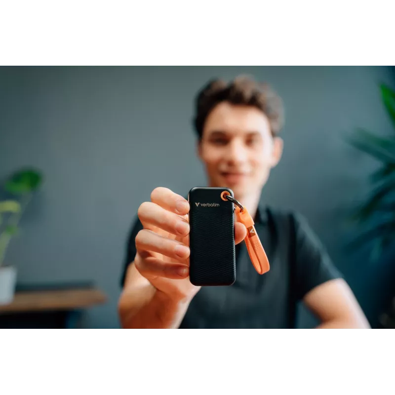 Verbatim Pocket SSD USB 3.2 Gen 2 1TB Juoda/Oranžinė