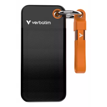 Verbatim Pocket SSD USB 3.2 Gen 2 2TB juoda/oranžinė