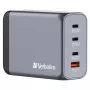 Verbatim GNC-200 200W GaN įkroviklis su 2 x USB-C PD 100W / 1 x USB-C PD 65W / 1 x USB QC 3.0 (EU/UK/US)