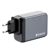 Verbatim GNC-200 200W GaN įkroviklis su 2 x USB-C PD 100W / 1 x USB-C PD 65W / 1 x USB QC 3.0 (EU/UK/US)