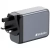 Verbatim GNC-200 200W GaN įkroviklis su 2 x USB-C PD 100W / 1 x USB-C PD 65W / 1 x USB QC 3.0 (EU/UK/US)