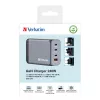 Verbatim GNC-240 GaN įkroviklis 240W su 1 x USB-C 140W / 1 x USB-C 100W / 1 x USB-C 65W / 1 x USB-A QC 3.0 (EU/UK/US)