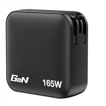 Verbatim Mini GaN įkroviklis 165W 4 prievadai US kištukas su EU ir UK adapteriais