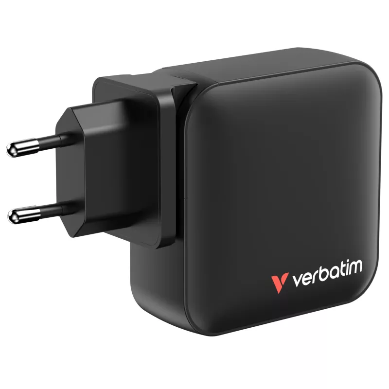 Verbatim Mini GaN įkroviklis 165W 4 prievadai US kištukas su EU ir UK adapteriais