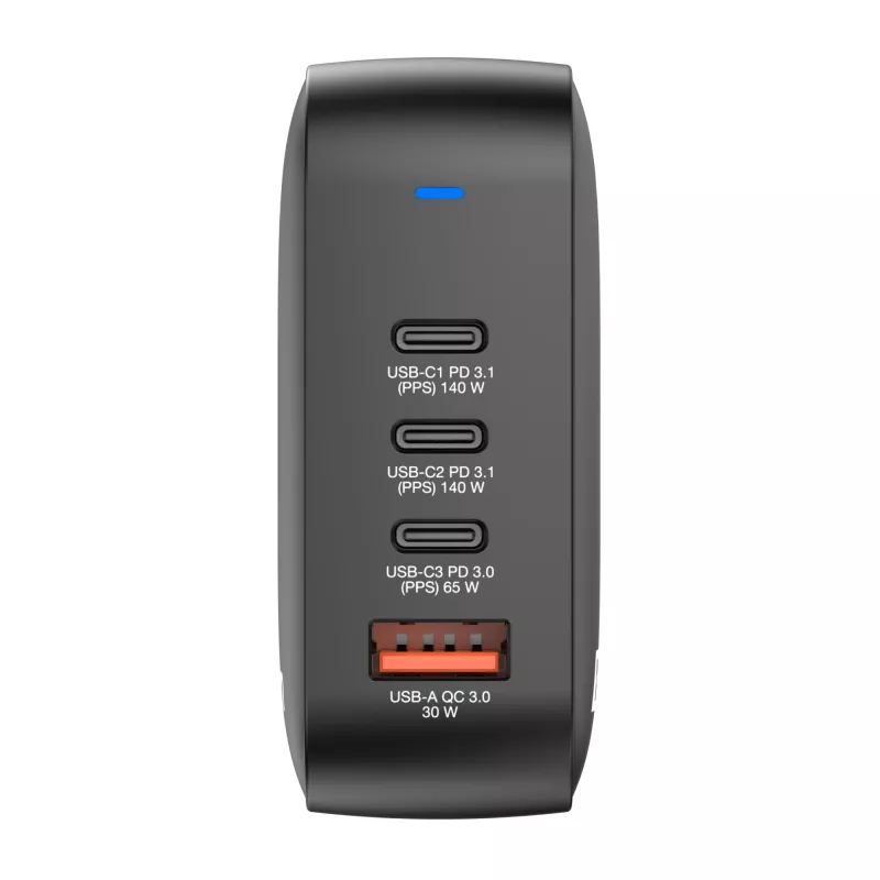 Verbatim Mini GaN įkroviklis 165W 4 prievadai US kištukas su EU ir UK adapteriais