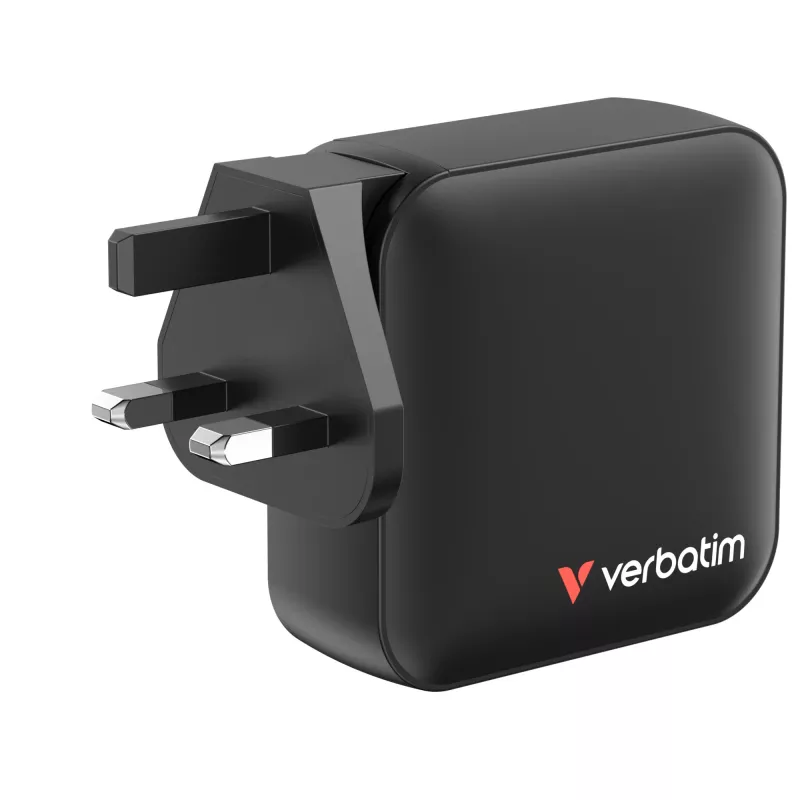 Verbatim Mini GaN įkroviklis 165W 4 prievadai US kištukas su EU ir UK adapteriais
