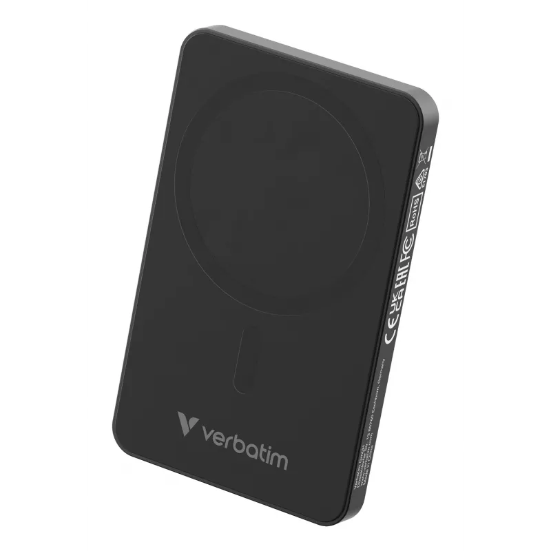 Verbatim Charge 'n' Go Essentials belaidis magnetinis maitinimo blokas 5000 mAh juodas