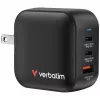 Verbatim Mini GaN Įkroviklis 70W 3 Prievadai US kištukas su EU ir UK adapteriais