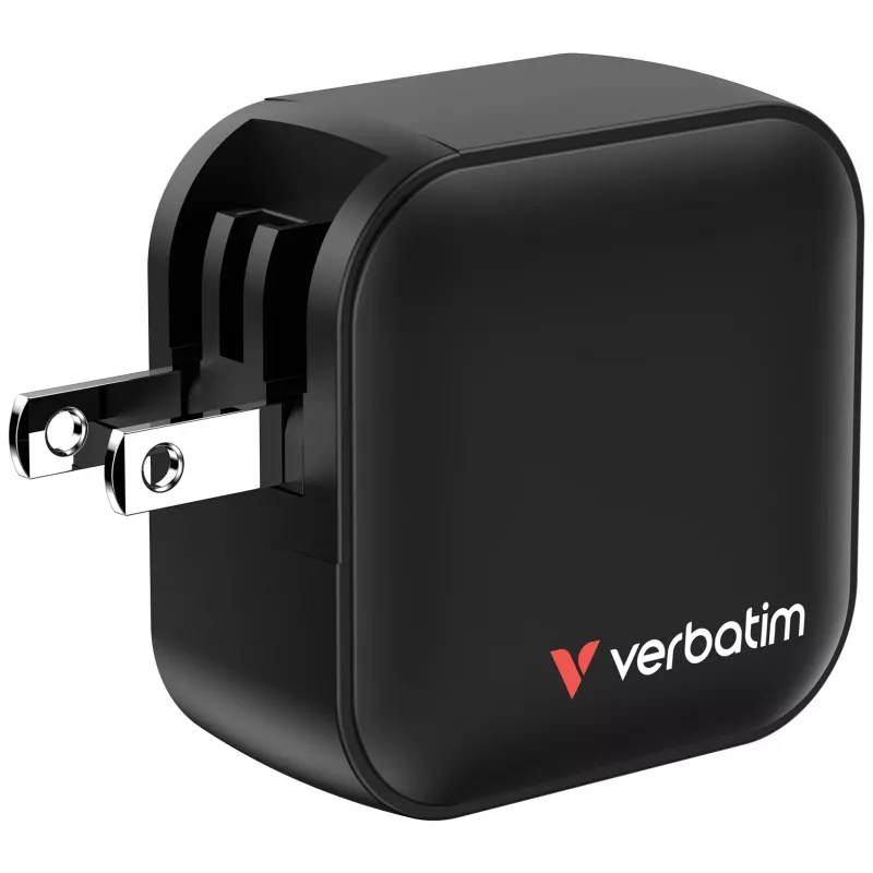 Verbatim Mini GaN Įkroviklis 70W 3 Prievadai US kištukas su EU ir UK adapteriais