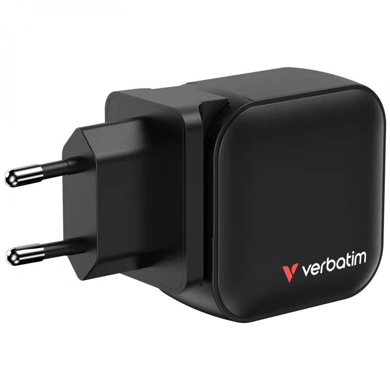 Verbatim Mini GaN Įkroviklis 70W 3 Prievadai US kištukas su EU ir UK adapteriais