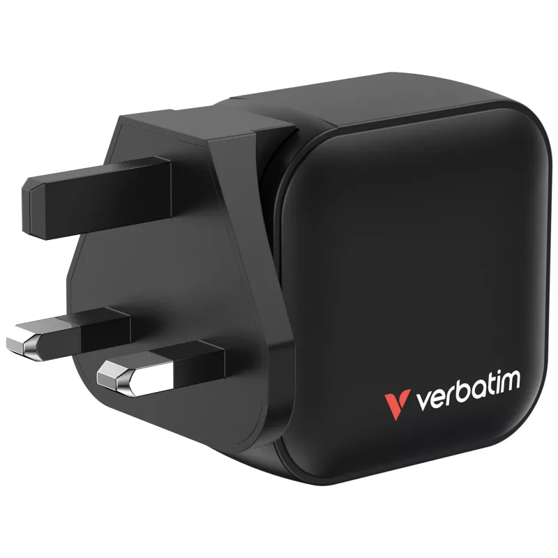 Verbatim Mini GaN Įkroviklis 70W 3 Prievadai US kištukas su EU ir UK adapteriais
