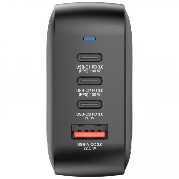 Verbatim Mini GaN Charger 100W 4 prievadai US kištukas su EU ir UK adapteriais