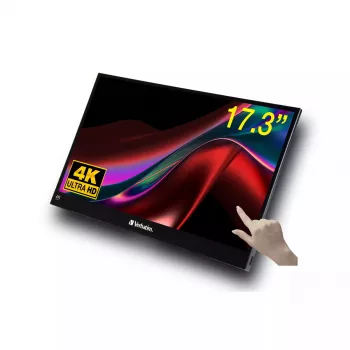 Monitorius Verbatim nešiojamas liečiamas 17,3 colių 4K Ultra HD LCD 3840 x 2160