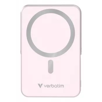 Verbatim Charge 'n' Go belaidis magnetinis Power Bank su stovu - 10000 mAh Rožinė
