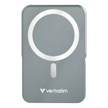Verbatim Charge 'n' Go belaidė magnetinė power bank su stovu - 10000 mAh pilka