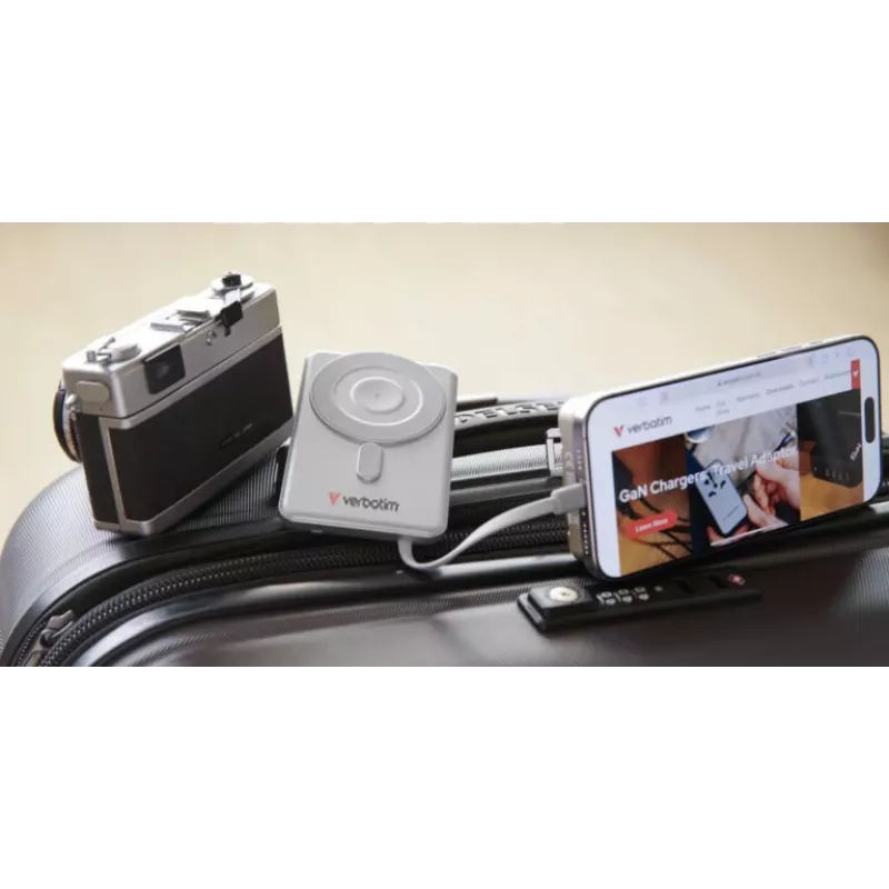 Verbatim Charge'n'Go 2C Power Bank 5000 mAh sidabrinė