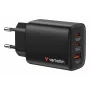 Verbatim Essentials GaN 65W EU kištukas juodas, įkroviklis, vidaus, kintamoji srovė, 20 V