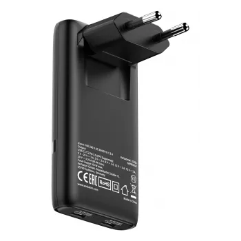 Verbatim Fold 'n' Go GaN 65W USB-C įkroviklis su sulankstomu kištuku, juodas