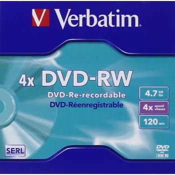 Verbatim VB-DMW44JC, DVD-RW, 120 mm, Jewel case, 1 vnt., 4.7 GB