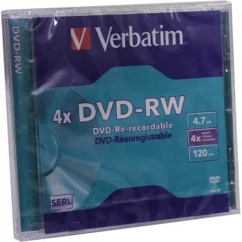 Verbatim VB-DMW44JC, DVD-RW, 120 mm, Jewel case, 1 vnt., 4.7 GB