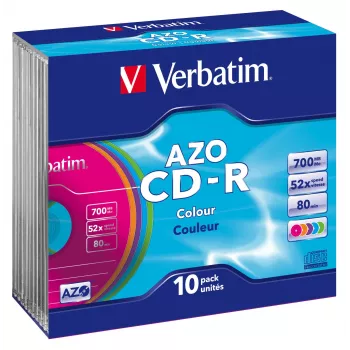 Verbatim CD-R AZO Colours 700 MB 48x 10 vnt.
