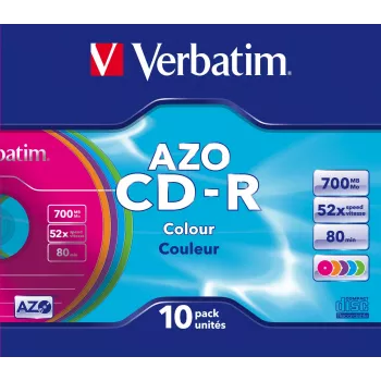 Verbatim CD-R AZO Colours 700 MB 48x 10 vnt.