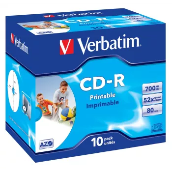 Verbatim CD-R AZO Wide Inkjet Printable 700 MB 52x 10 vnt.