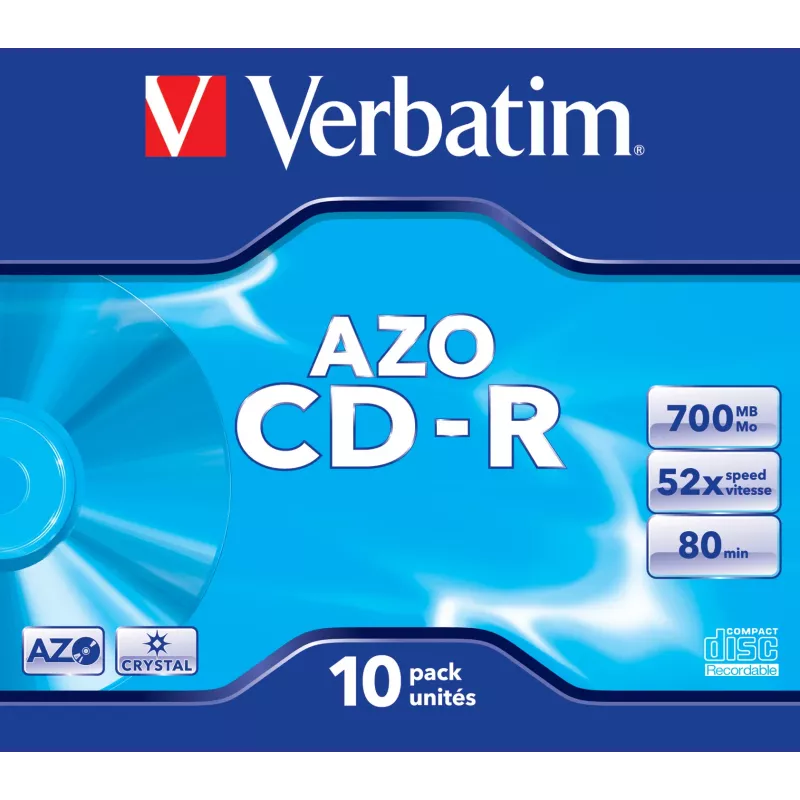 Verbatim CD-R AZO Crystal 700 MB 52x 10 vnt.