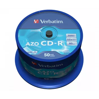 Verbatim CD-R AZO Crystal 700 MB 52x 50 vnt. (verpstė)