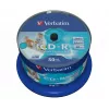 Verbatim CD-R AZO Wide Inkjet Printable be ID 700 MB 52x 50 vnt.