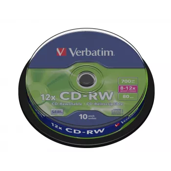 Verbatim CD-RW 12x 700 MB 10 vnt.