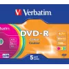 Verbatim DVD-R Colour 4.7 GB 5 vnt.