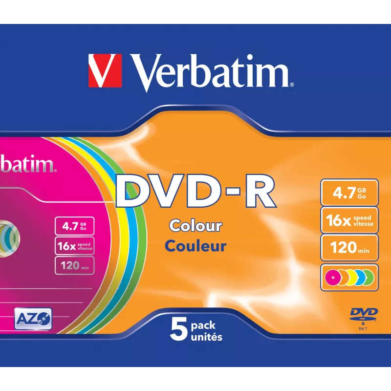 Verbatim DVD-R Colour 4.7 GB 5 vnt.