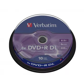 Verbatim VB-DPD55S1, DVD+R DL, 120 mm, verpstė, 10 vnt., 8.5 GB