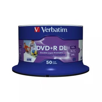 Verbatim DVD+R Double Layer Wide Inkjet Printable 43703 (50 vnt., 8.5 GB, 8x)